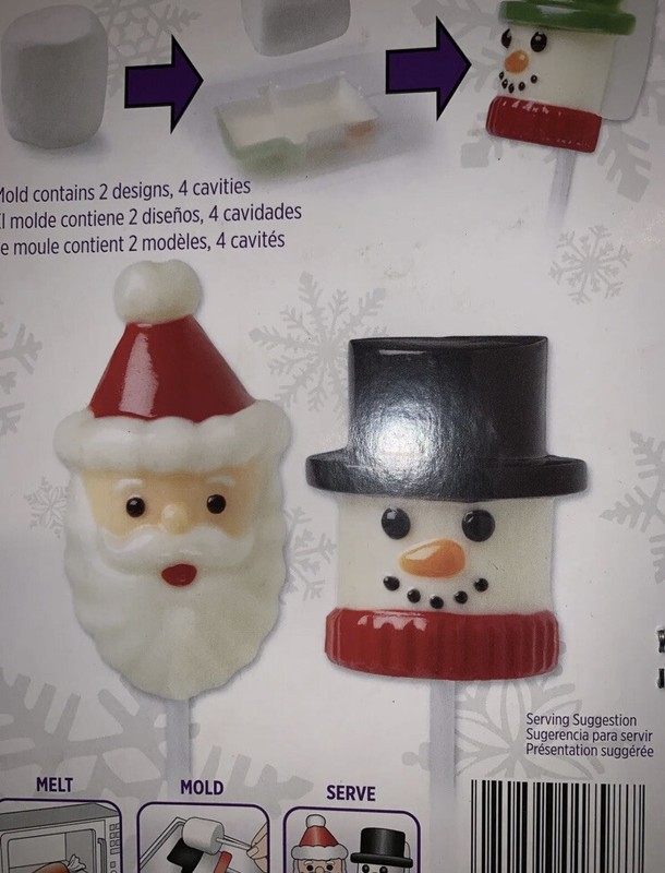 Snowman and Santa Marshmallow Pop Mold from Wilton 1798 NEW gallery