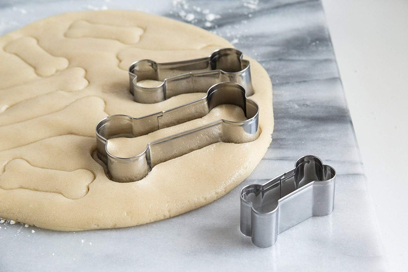 Stainless Steel Metal Dog Bone Shape Cookie Cutter Set, Puppy Crafts Biscuit Mol gallery