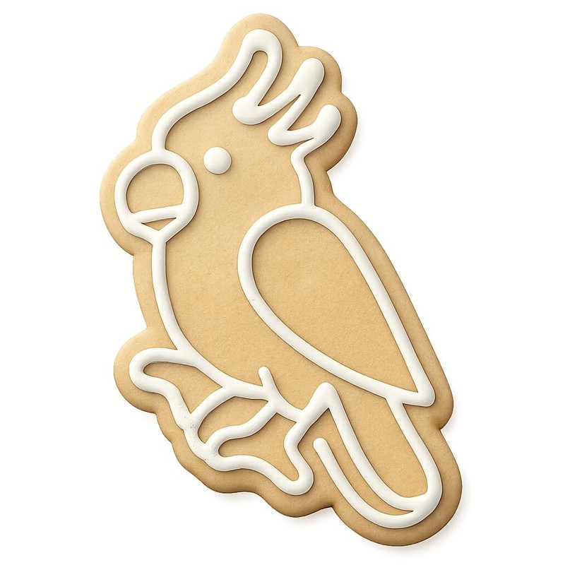 Playful Cockatoo Cookie Cutter & Stamp, Fondant & Clay – 4×3
