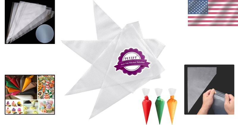 Durable 12inch Disposable Pastry Bags - 100ct with Non-Slip Grip for Decorating gallery