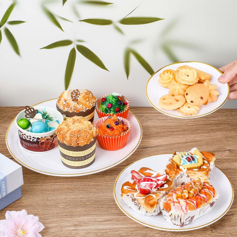 3 Pack Tiered Cupcake Stand, Plastic Cupcake Stand Tower, 3 Tier Round Shape ... gallery