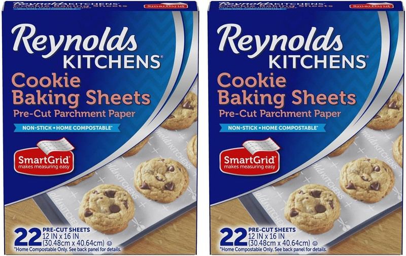Kitchens Cookie Baking Sheets, Pre-Cut Parchment Paper, 25 Count per Pack (Pack