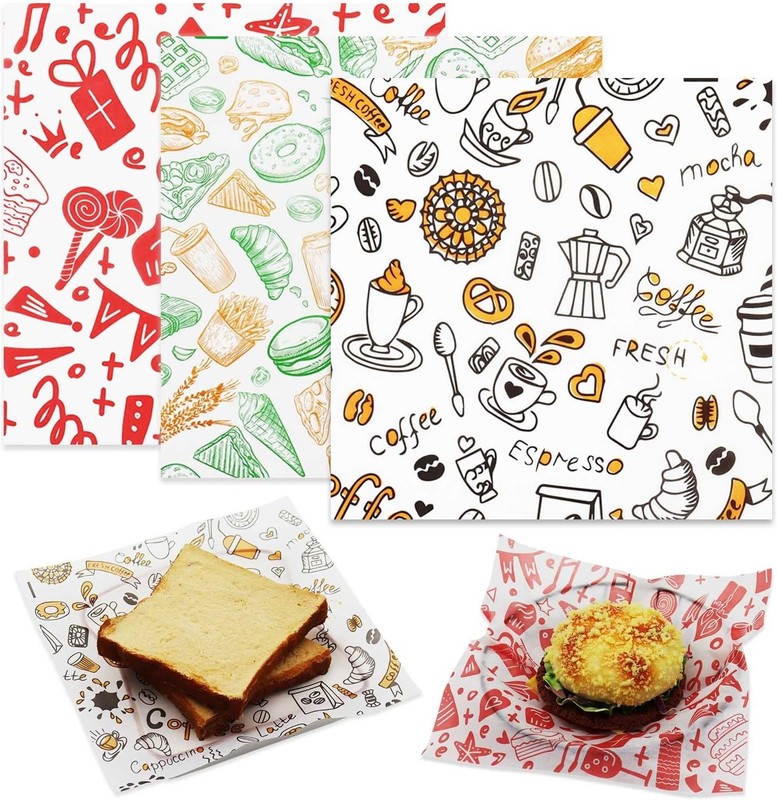 300pcs Deli Paper Sheets 8″x8″, Wax Paper Sheets for Food, Grease