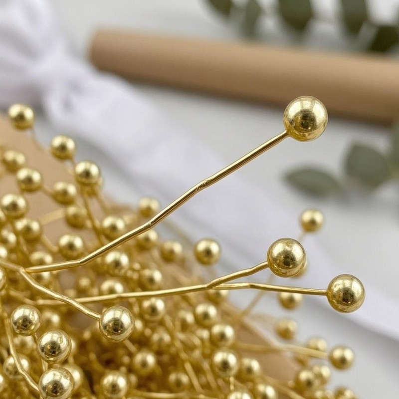 50 Pieces Bead Sprig 24 Cm Beaded Stalk Spray Easy to Shape gallery