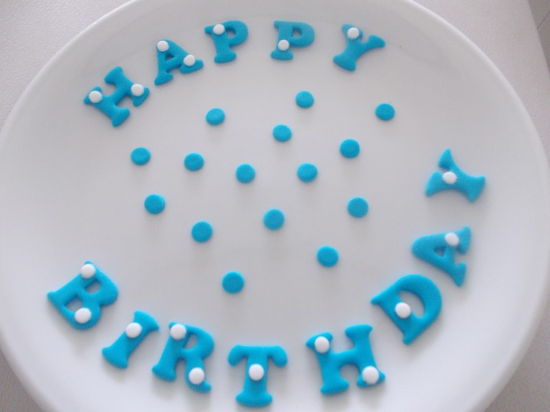 Edible Sugar Icing HAPPY BIRTHDAY Letters Star Polka Dots Flower Cake Toppers gallery