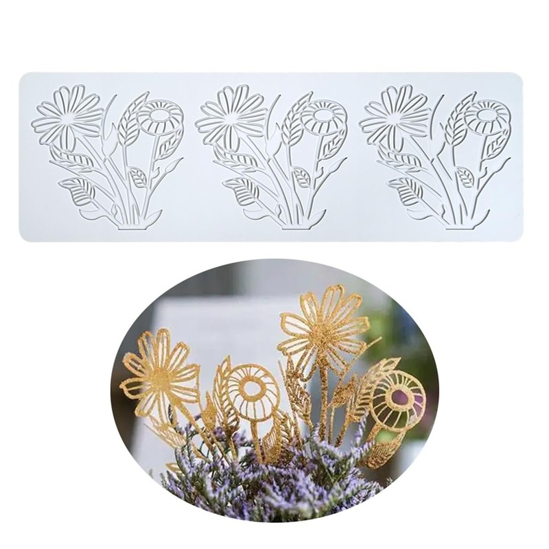Flower Silicone Cake Lace Mold Cake Decorating Tool Border Decoration Lace Mo... gallery