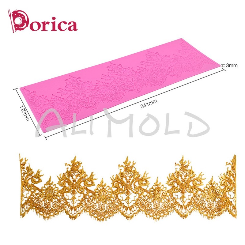 Vintage Traditional European Pattern Silicone Pad Lace Mat Cake Border gallery