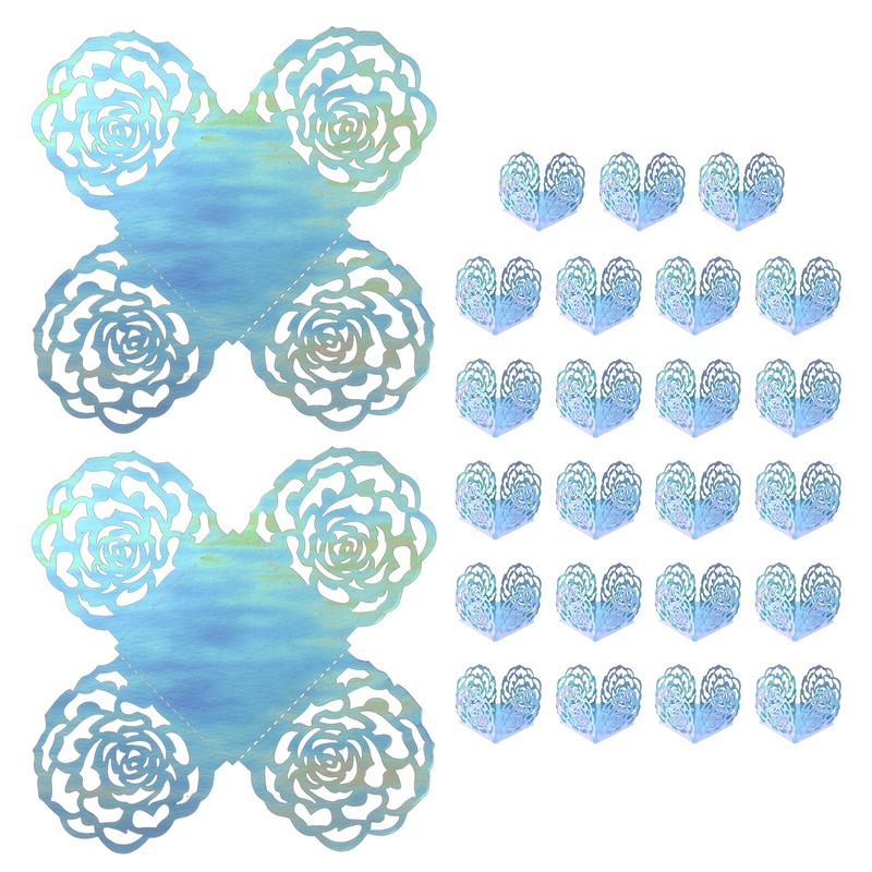 25PCS 4 Inch Truffle Wrappers for Wedding Birthday, Blue