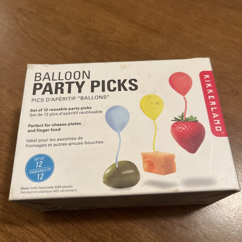 11 Plastic Balloon Party Picks Appetizers Charcuterie Picks Cake Decor Cupcake gallery