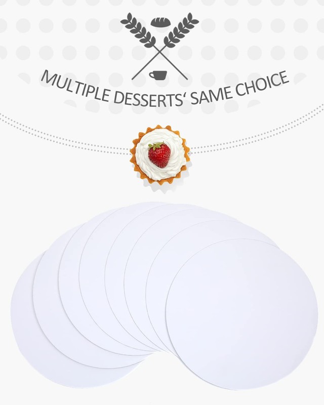 40-Packs Cake Boards Round 6 Inch White Cake Circles Rounds Base Food-Grade C... gallery