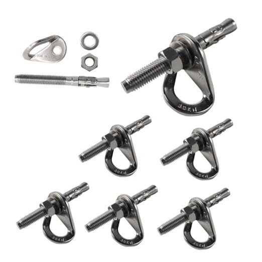 304 Stainless Steel Climbing Bolt Kit, Heavy-Duty Climbing Holds Hanger 6 sets