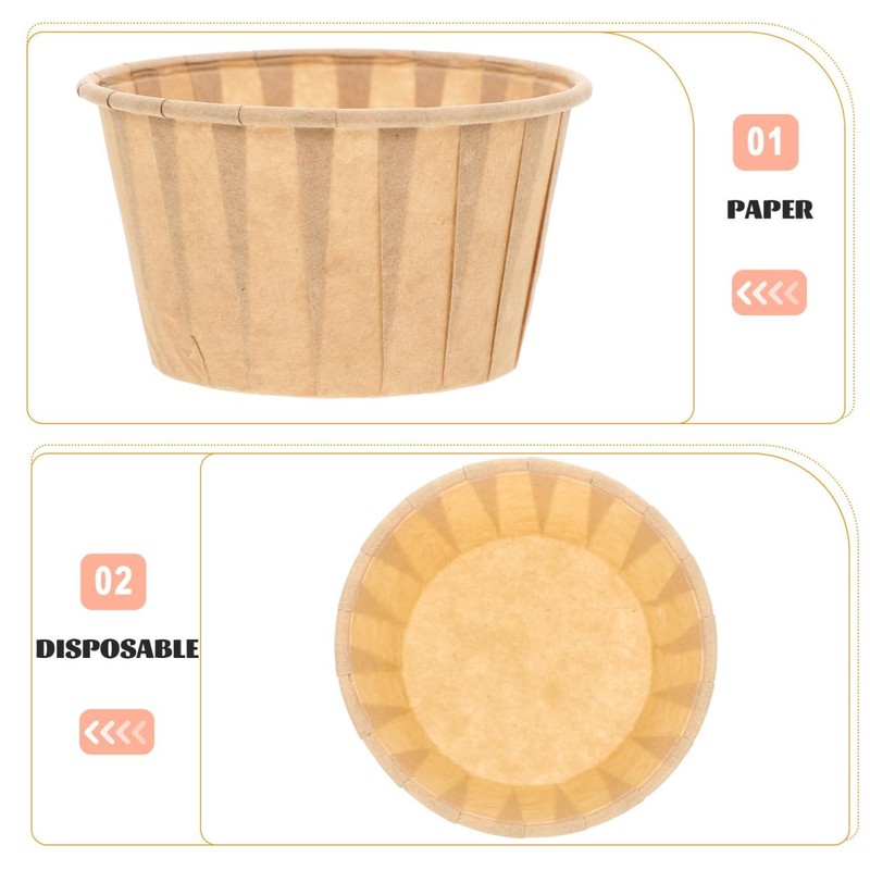 150pcs Jumbo Muffin Liners Rolled Edge Cupcake Cups Greaseproof Kraft Baking ... gallery