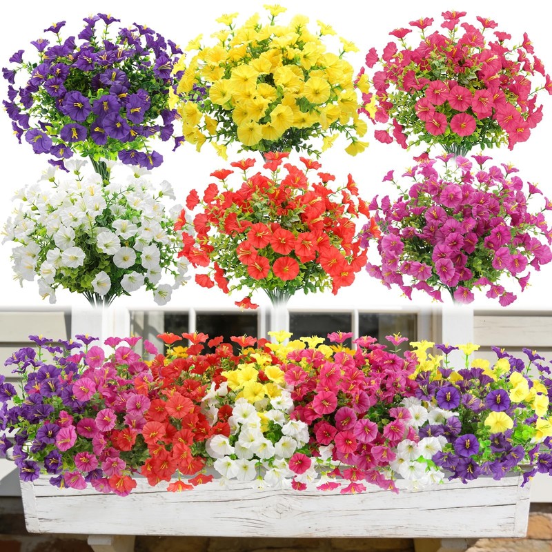 Six Mixed(2 Purple, 2 Red, 2 Fuchsia, 2 Rose 2 White, 2 Yellow)