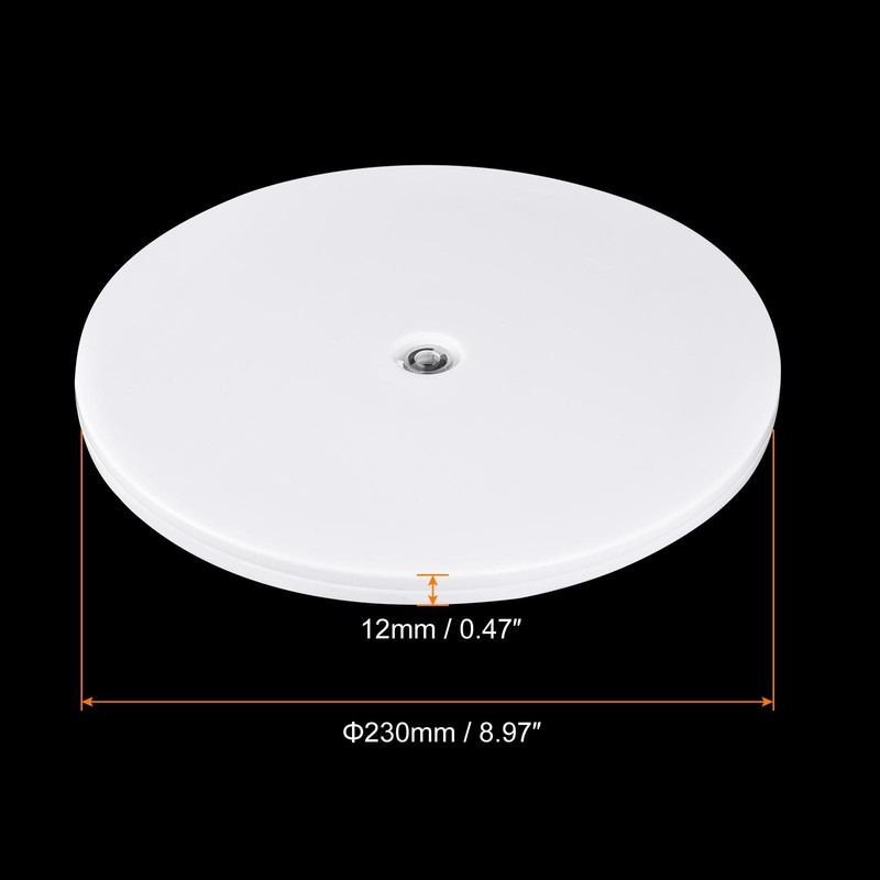 9inch Rotating Swivel Stand with Steel Ball Lazy Susan Base Turntable White 2Pcs gallery