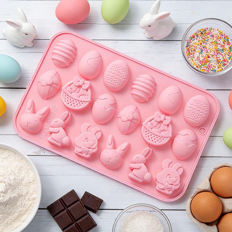 Easter Chocolate Molds Non Stick Handmade Crafts Casting Tool Bunny Candle Molds gallery