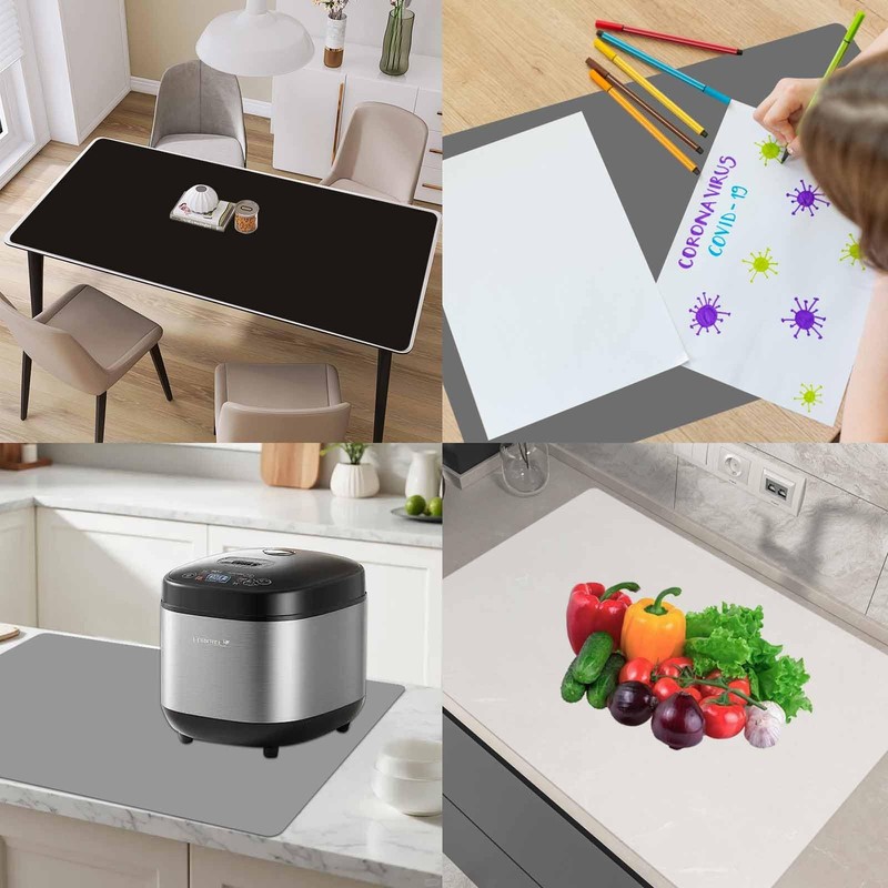 48"x24"(120cmx60cm) Large Silicone Mat for Kitchen 48"L x 24"W, Black gallery