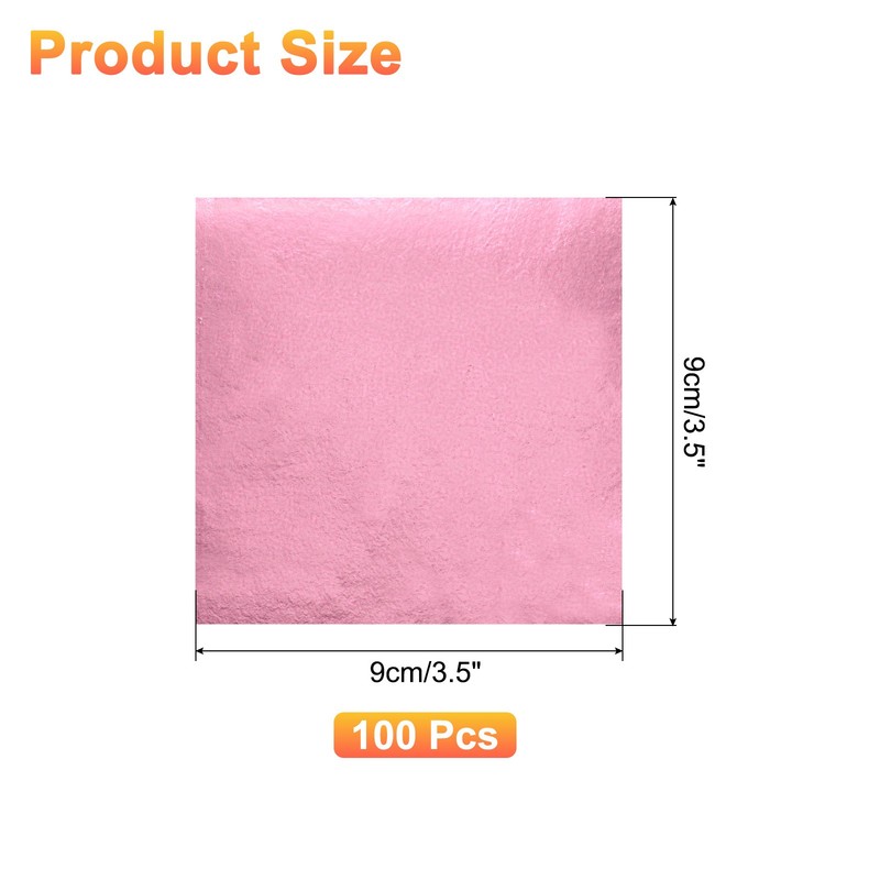 100pcs Foil Candy Wrappers 3.5" x 3.5" Chocolate Bar Wrappers Light Pink gallery