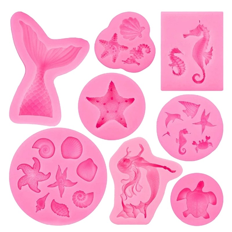 Soap Molds Silicone Craft Mold 3D Fondant Chocolate Candy Ocean Theme Molds DIY