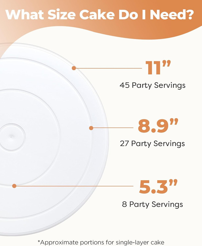 Cake Stand, 11 Inch Rotating Cake Turntable for Decorating, Display & Baking, Sm gallery