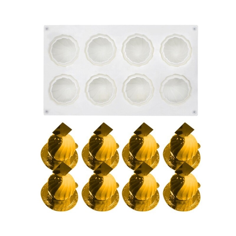 8-Cavity Ball Silicone Mould Mousse Cake Baking Tools Soap Ornaments Mold gallery