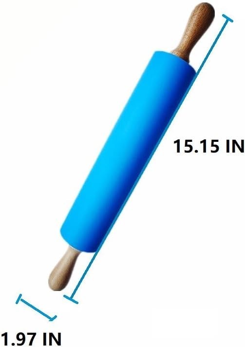Non-Stick Silicone Rolling Pin 15.15in - Dishwasher Safe Baking Essential gallery