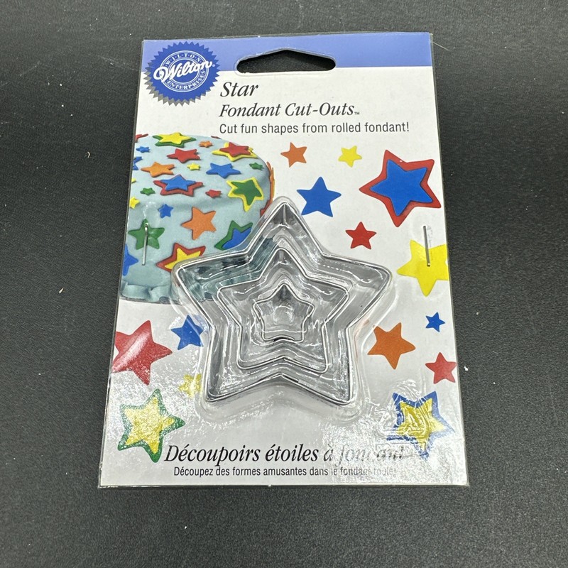 WILTON STAR FONDANT CUT-OUTS CUT FUN SHAPES FROM ROLLED FONDANT! NEW #417-433