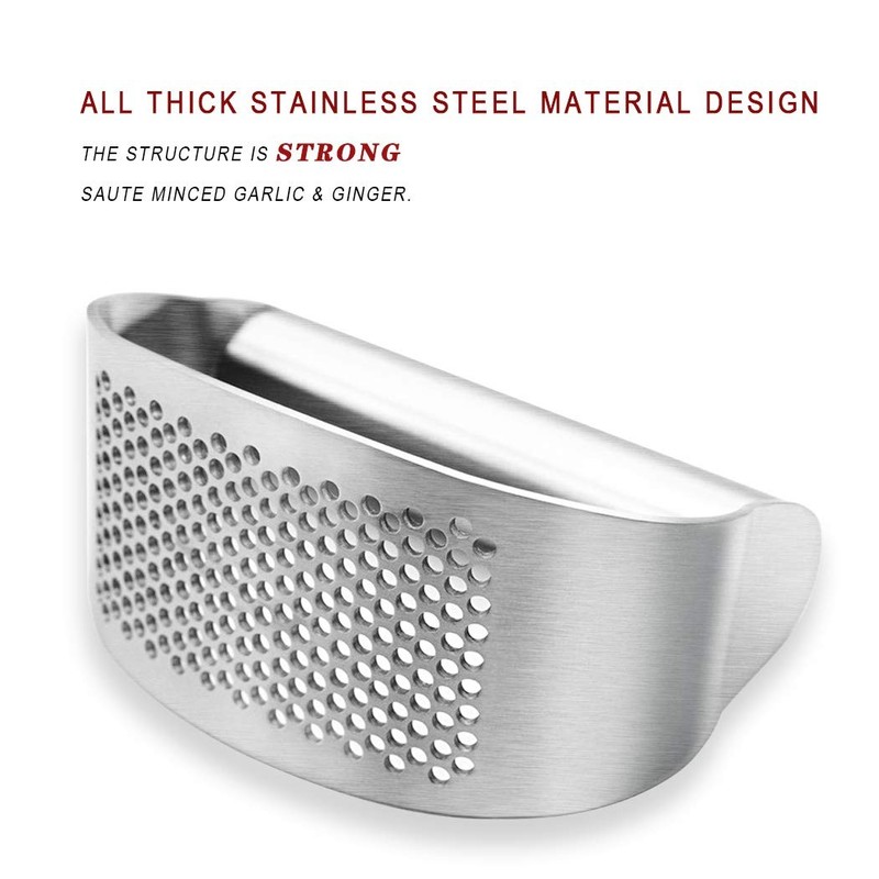 Garlic Press Rocker, Bottle Opener, Stainless Steel 4.3*2*2.7 inches, Silver gallery