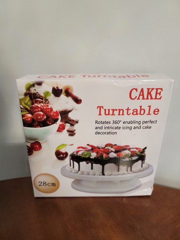 Cake Decorating Turntable 28cm Lightweight Smooth 360 Rotation for Easy Icing