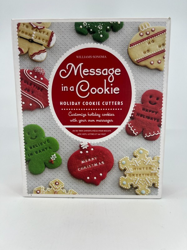 Williams-Sonoma Message in a Cookie Holiday Customizable Christmas Cutters FUN!! gallery