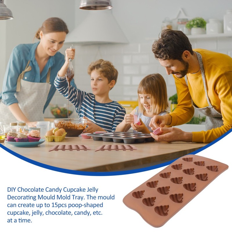 3 Pcs Silicone Mould Cute Mold for Candy Making Poop Molds Baking gallery