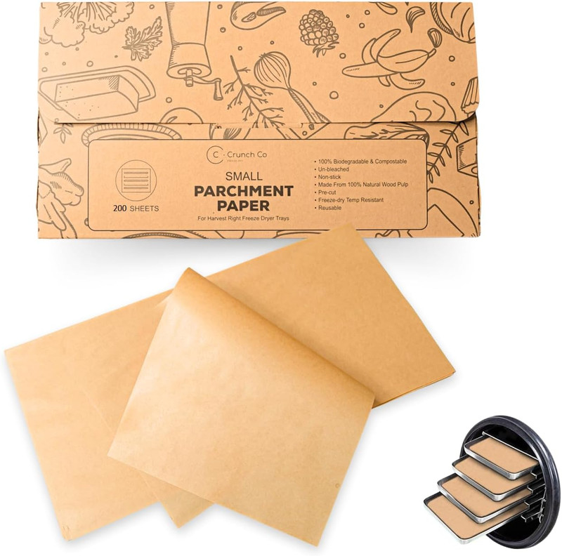 200 Pack Parchment Paper for Harvest Right Freeze Dryer (S - Small) gallery