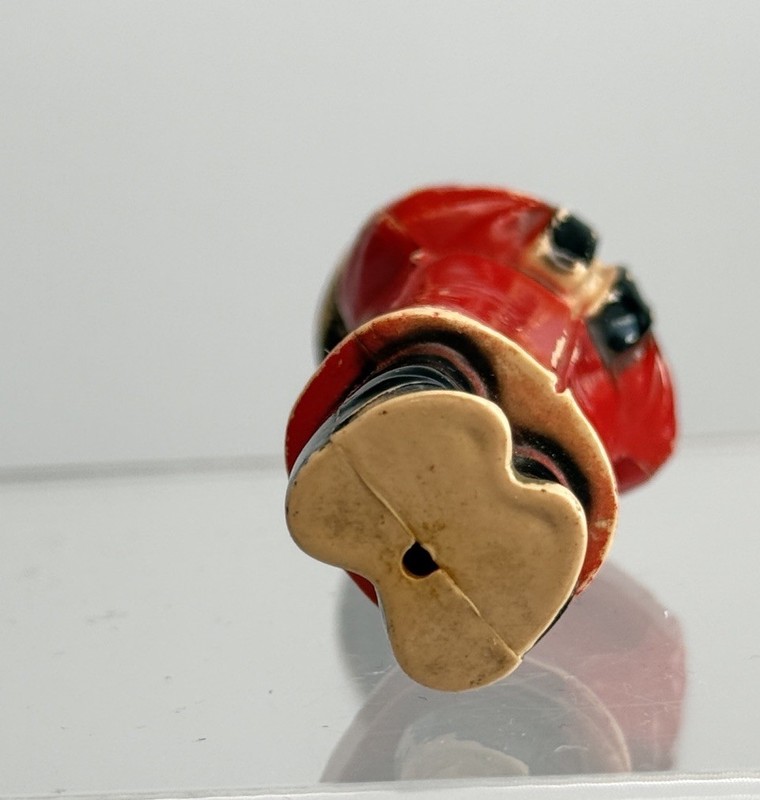 Vtg Hand Painted Hard Plastic Hollow Blow Mold Kitsch Asian Man Toy Cake Topper gallery