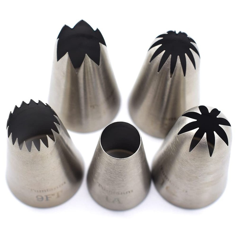 Piping tips large Cake Decorating tools, 5 pack Cake piping Nozzles Tips Kit ... gallery