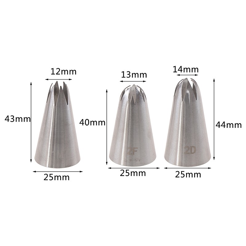 1Set Medium Icing Piping Pastry Nozzle Tips Baking Tool Stainless Steel Nozzles* gallery