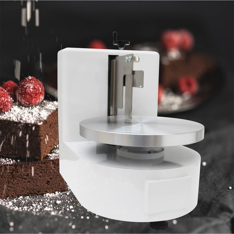 110V White 4-12″ Cake Cream Spreader Cake Coating Smearing Machine 40-180RPM