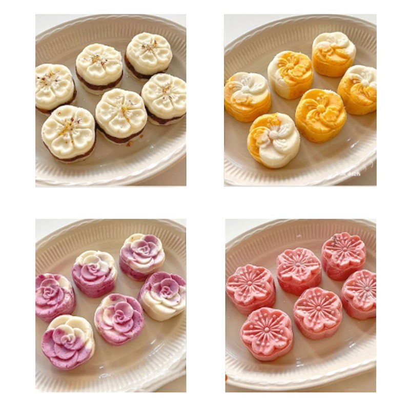 Stamped mid-autumn mooncake press mold, hand-pressed mooncake dessert DIY wit... gallery