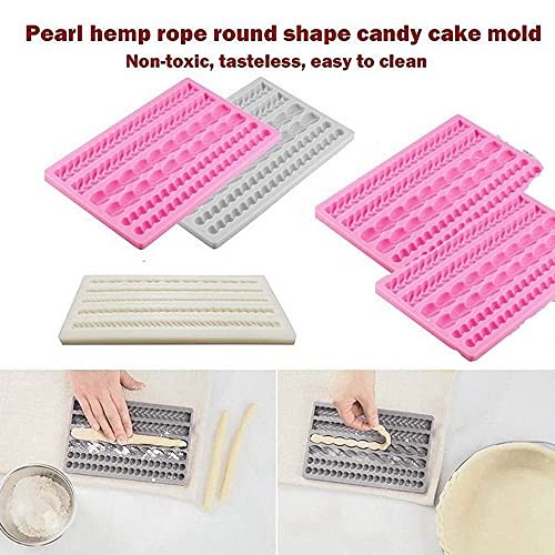 3D Pearl Knit Rope Silicone Mold Fondant Mould 19.5*12.3*1.1cm, By Random gallery