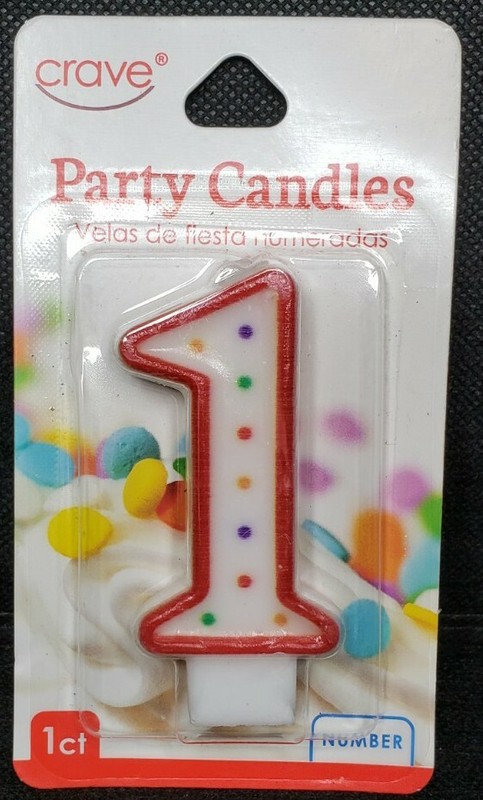 Party Candle NUMBER 1 Brite Concept / Crave / Jacent