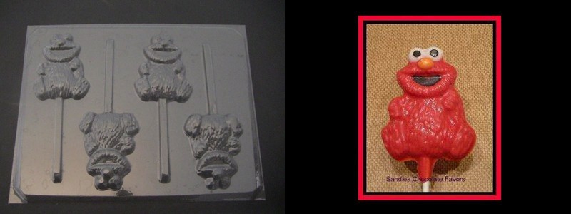 BABY ELMO Chocolate Lollipop Soap Candy Gummy Mold