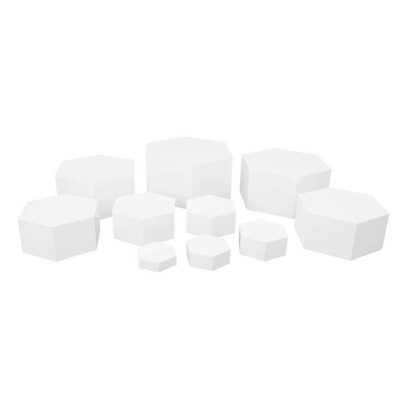 10 PCs Buffet Risers Hexagonal Catering Dessert Table Risers For Party & Wedding gallery