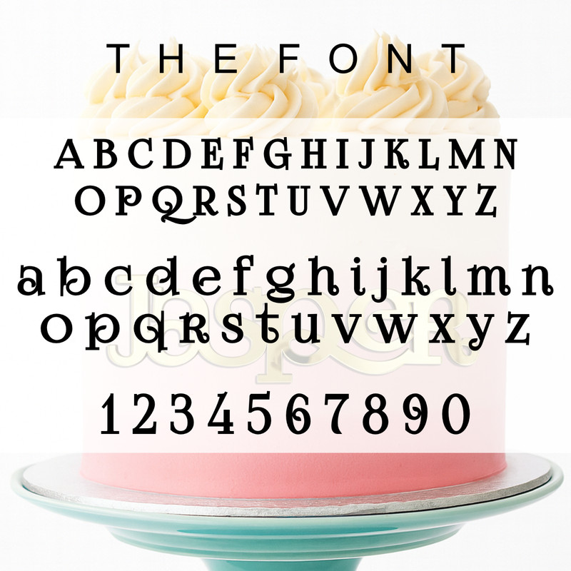Personalised Cake Name Word Charm Name & Word Acrylic 3mm Thick Elegant Decor gallery
