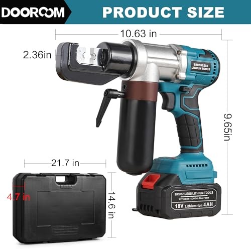 Electric Hydraulic Cable Lug Crimping Tool,12 AWG With 8 Dies,12 AWG to 2/0 AWG gallery