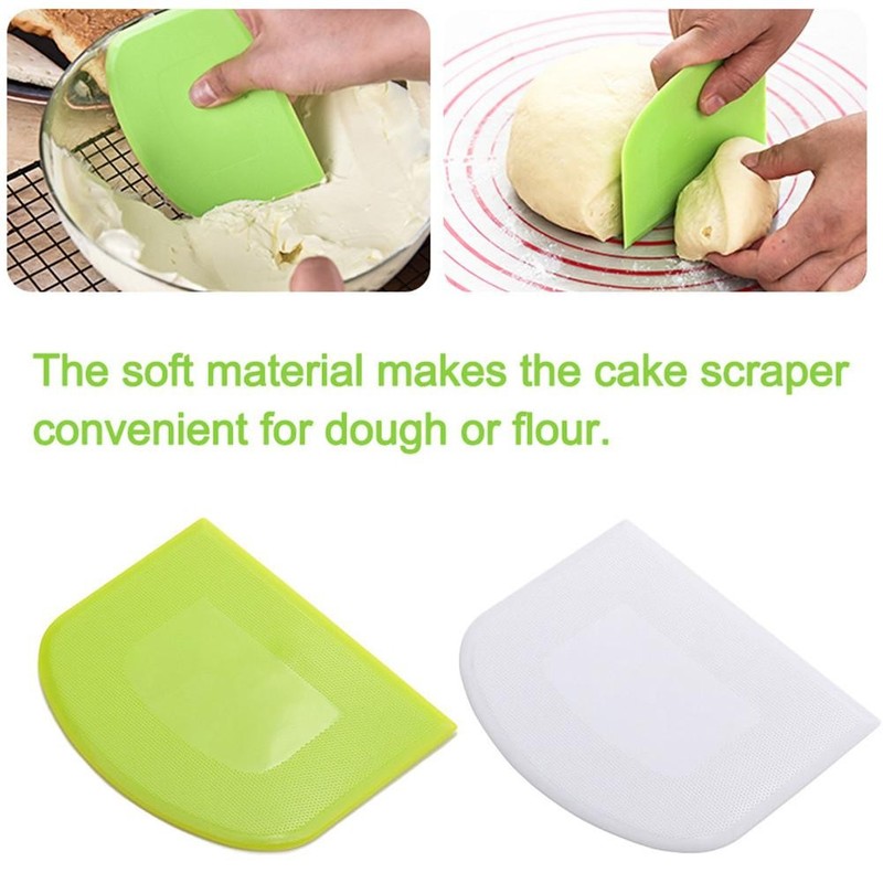 Dough Cutter And Scraper Kitchen Food Scraper Tool Food-safe Baking Tool Home gallery