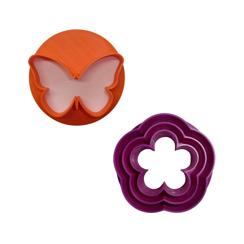 SPRING THEME FLOWER SET OF 2 CONCHA CUTTER MEXICAN SWEET BREAD STAMP USA PR1874