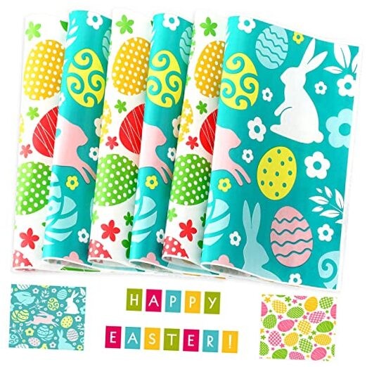 150 Pcs Easter Wax Paper for Food,wrap Paper Sheets Sandwich Candy Cookies