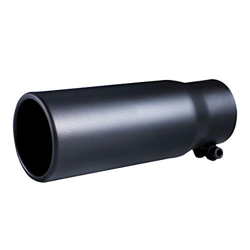 Exhaust tip - 2.5 Inch Inlet Bolt on Design- Stainless Steel Car Muffler Black gallery