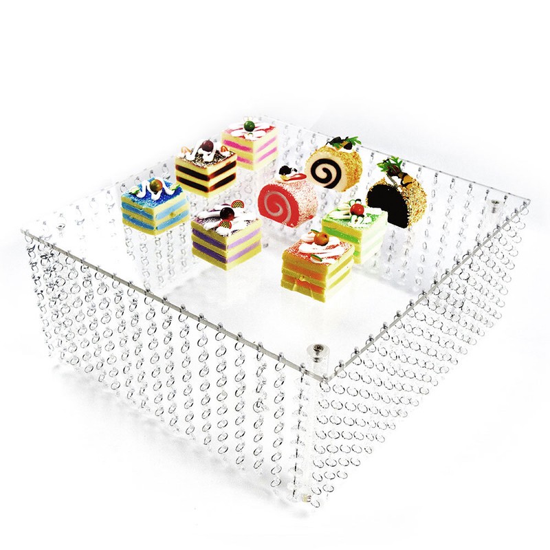 3 Pieces Cake Stands Tabletop Clear Cake Stand for Display and Decoration gallery