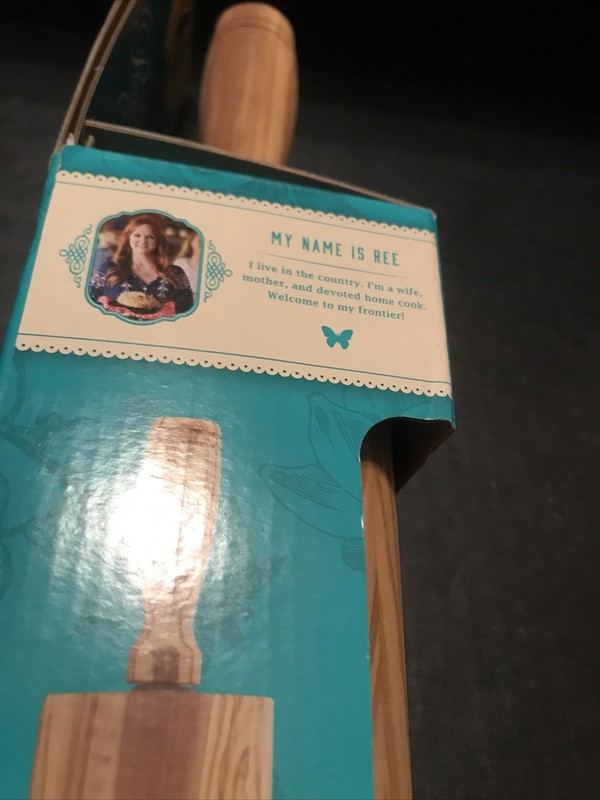 Pioneer Woman Olive Wood Rolling Pin HTF New In Box gallery