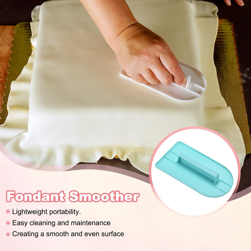 2Pcs Professional Cake Decorating Tools, Fondant Smoother, Separate Light Blue gallery