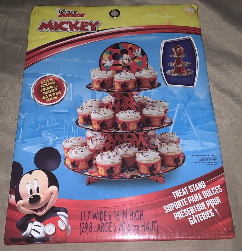 NEW Disney Jr Mickey Mouse Clubhouse Treat Stand 24 Cupcake Holder Centerpiece